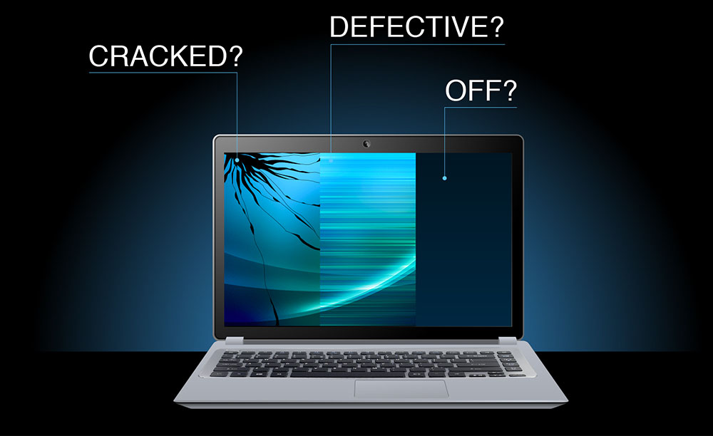 Laptop LCD/LED Screens damages or complete broken down  Replacement